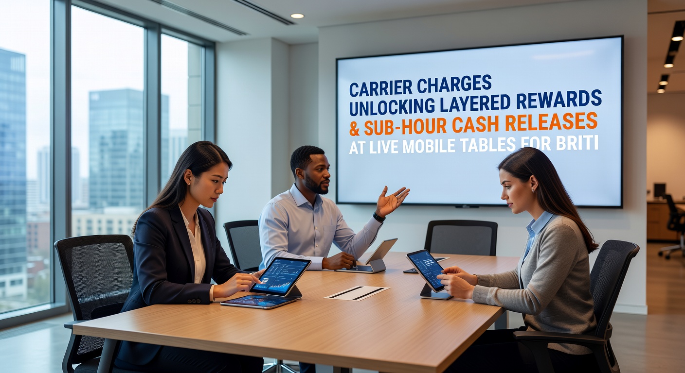 Live mobile dealer tables displaying sub-hour cash release options for users funding via carrier charges