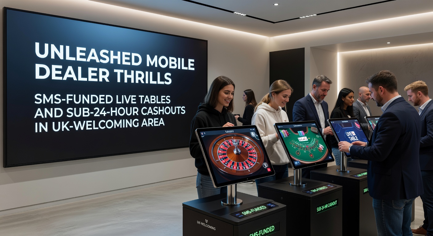 Dynamic shot of a payout screen on mobile showing sub-24-hour withdrawal confirmation alongside SMS deposit history in a UK-friendly live casino environment