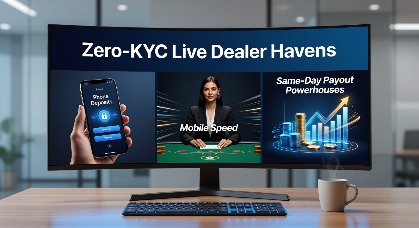 Vibrant live dealer table with mobile phone displaying fast deposit options and payout notifications